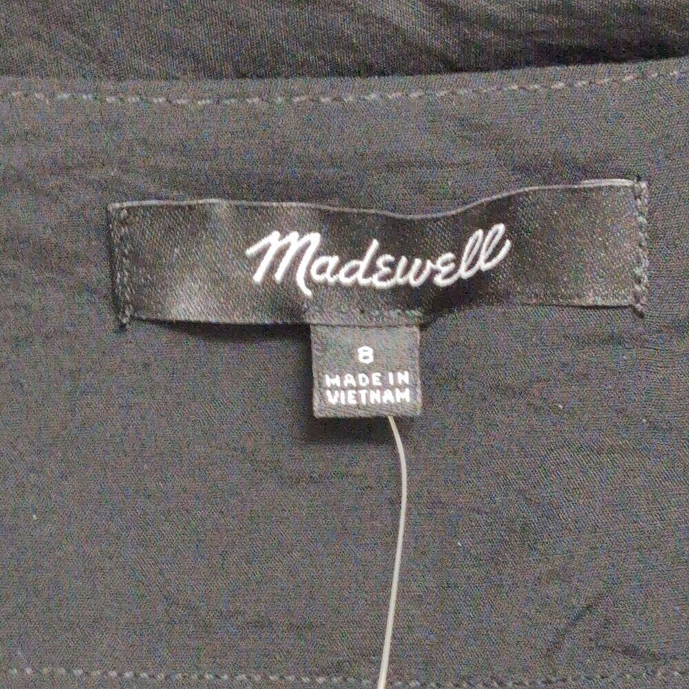 NWT Madewell Layton Midi Slip Dress Black V Neck Spaghetti Straps Size 8 - Picture 6 of 10